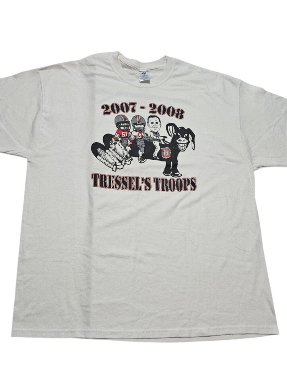 Ohio State Tressels Troops Shirt 2X Jerzees 2007 2008 Football Mens T-Shirt